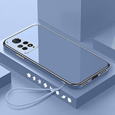 Silikon Hülle Handyhülle Ultra Dünn Flexible Schutzhülle Tasche S01 für Xiaomi Redmi Note 11S 4G Lavendel Grau