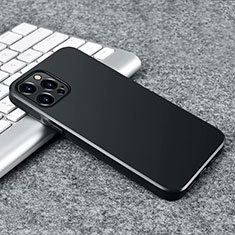 Silikon Hülle Handyhülle Ultra Dünn Flexible Schutzhülle Tasche S02 für Apple iPhone 12 Pro Max Schwarz
