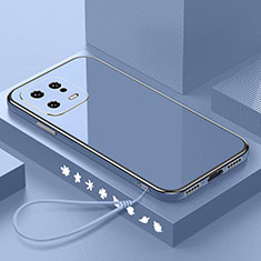 Silikon Hülle Handyhülle Ultra Dünn Flexible Schutzhülle Tasche S02 für Xiaomi Mi 13 Pro 5G Lavendel Grau