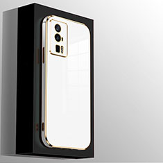 Silikon Hülle Handyhülle Ultra Dünn Flexible Schutzhülle Tasche S02 für Xiaomi Poco F5 Pro 5G Weiß