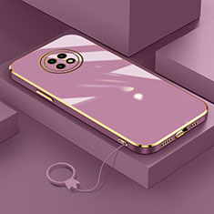 Silikon Hülle Handyhülle Ultra Dünn Flexible Schutzhülle Tasche S02 für Xiaomi Redmi Note 9T 5G Violett