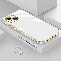 Silikon Hülle Handyhülle Ultra Dünn Flexible Schutzhülle Tasche S03 für Apple iPhone 13 Mini Weiß