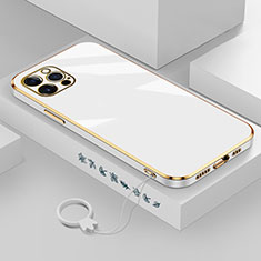 Silikon Hülle Handyhülle Ultra Dünn Flexible Schutzhülle Tasche S03 für Apple iPhone 13 Pro Max Weiß