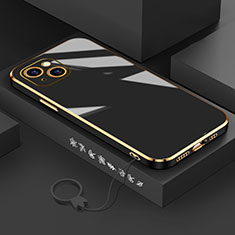 Silikon Hülle Handyhülle Ultra Dünn Flexible Schutzhülle Tasche S03 für Apple iPhone 13 Schwarz