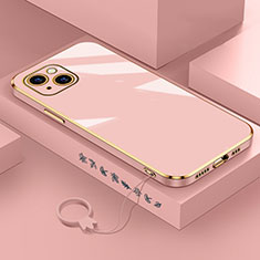 Silikon Hülle Handyhülle Ultra Dünn Flexible Schutzhülle Tasche S03 für Apple iPhone 14 Plus Rosegold