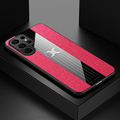 Silikon Hülle Handyhülle Ultra Dünn Flexible Schutzhülle Tasche S03 für Samsung Galaxy S21 Ultra 5G Rot