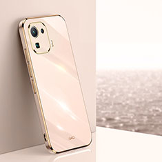 Silikon Hülle Handyhülle Ultra Dünn Flexible Schutzhülle Tasche S03 für Xiaomi Mi 11 Pro 5G Gold