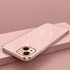 Silikon Hülle Handyhülle Ultra Dünn Flexible Schutzhülle Tasche S04 für Apple iPhone 13 Mini Rosegold
