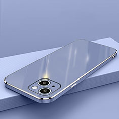 Silikon Hülle Handyhülle Ultra Dünn Flexible Schutzhülle Tasche S04 für Apple iPhone 14 Blau