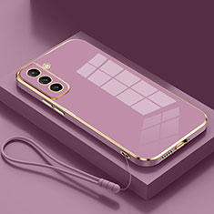 Silikon Hülle Handyhülle Ultra Dünn Flexible Schutzhülle Tasche S04 für Samsung Galaxy S22 5G Violett