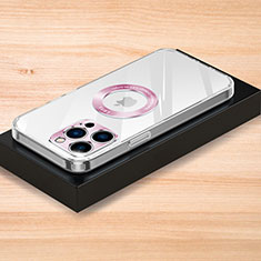 Silikon Hülle Handyhülle Ultra Dünn Flexible Schutzhülle Tasche S07 für Apple iPhone 15 Pro Max Rosegold