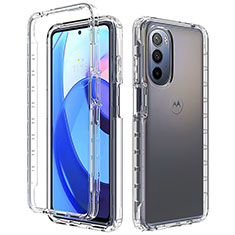 Silikon Hülle Handyhülle Ultra Dünn Flexible Schutzhülle Tasche Transparent Vorder und Rückseite 360 Grad Ganzkörper Farbverlauf für Motorola Moto G Stylus (2022) 4G Klar
