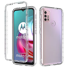 Silikon Hülle Handyhülle Ultra Dünn Flexible Schutzhülle Tasche Transparent Vorder und Rückseite 360 Grad Ganzkörper Farbverlauf für Motorola Moto G10 Power Klar