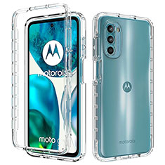 Silikon Hülle Handyhülle Ultra Dünn Flexible Schutzhülle Tasche Transparent Vorder und Rückseite 360 Grad Ganzkörper Farbverlauf für Motorola MOTO G52 Klar
