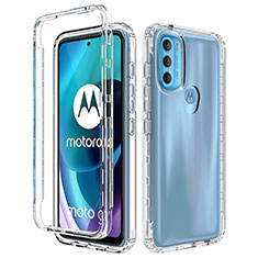 Silikon Hülle Handyhülle Ultra Dünn Flexible Schutzhülle Tasche Transparent Vorder und Rückseite 360 Grad Ganzkörper Farbverlauf für Motorola Moto G71 5G Klar