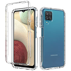 Silikon Hülle Handyhülle Ultra Dünn Flexible Schutzhülle Tasche Transparent Vorder und Rückseite 360 Grad Ganzkörper Farbverlauf für Samsung Galaxy F12 Klar