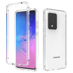 Silikon Hülle Handyhülle Ultra Dünn Flexible Schutzhülle Tasche Transparent Vorder und Rückseite 360 Grad Ganzkörper Farbverlauf für Samsung Galaxy S20 Ultra 5G Klar
