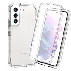 Silikon Hülle Handyhülle Ultra Dünn Flexible Schutzhülle Tasche Transparent Vorder und Rückseite 360 Grad Ganzkörper Farbverlauf für Samsung Galaxy S23 5G Klar