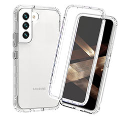 Silikon Hülle Handyhülle Ultra Dünn Flexible Schutzhülle Tasche Transparent Vorder und Rückseite 360 Grad Ganzkörper Farbverlauf für Samsung Galaxy S24 5G Klar