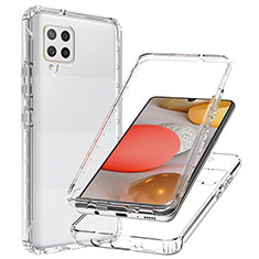 Silikon Hülle Handyhülle Ultra Dünn Flexible Schutzhülle Tasche Transparent Vorder und Rückseite 360 Grad Ganzkörper Farbverlauf JX1 für Samsung Galaxy A42 5G Klar