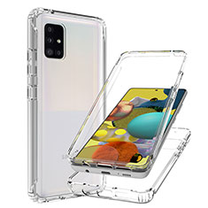 Silikon Hülle Handyhülle Ultra Dünn Flexible Schutzhülle Tasche Transparent Vorder und Rückseite 360 Grad Ganzkörper Farbverlauf JX1 für Samsung Galaxy M40S Klar
