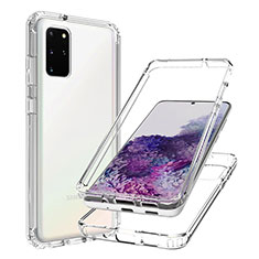 Silikon Hülle Handyhülle Ultra Dünn Flexible Schutzhülle Tasche Transparent Vorder und Rückseite 360 Grad Ganzkörper Farbverlauf JX1 für Samsung Galaxy S20 Plus 5G Klar