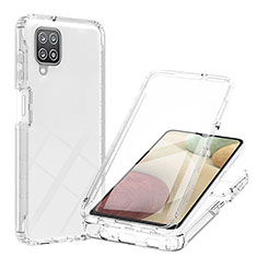 Silikon Hülle Handyhülle Ultra Dünn Flexible Schutzhülle Tasche Transparent Vorder und Rückseite 360 Grad Ganzkörper Farbverlauf YB1 für Samsung Galaxy A12 5G Klar