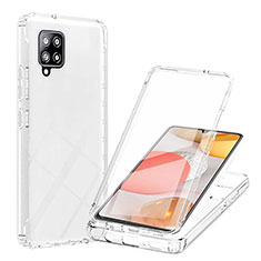 Silikon Hülle Handyhülle Ultra Dünn Flexible Schutzhülle Tasche Transparent Vorder und Rückseite 360 Grad Ganzkörper Farbverlauf YB1 für Samsung Galaxy A42 5G Klar
