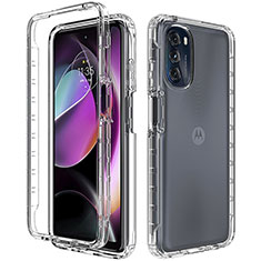 Silikon Hülle Handyhülle Ultra Dünn Flexible Schutzhülle Tasche Transparent Vorder und Rückseite 360 Grad Ganzkörper für Motorola Moto G 5G (2022) Klar