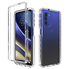 Silikon Hülle Handyhülle Ultra Dünn Flexible Schutzhülle Tasche Transparent Vorder und Rückseite 360 Grad Ganzkörper für Motorola Moto G51 5G Klar