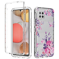 Silikon Hülle Handyhülle Ultra Dünn Flexible Schutzhülle Tasche Transparent Vorder und Rückseite 360 Grad Ganzkörper für Samsung Galaxy A42 5G Rosa