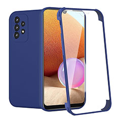 Silikon Hülle Handyhülle Ultra Dünn Flexible Schutzhülle Tasche Vorder und Rückseite 360 Grad Ganzkörper für Samsung Galaxy A32 5G Blau