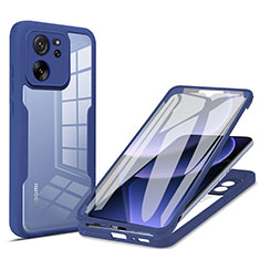 Silikon Hülle Handyhülle Ultra Dünn Flexible Schutzhülle Tasche Vorder und Rückseite 360 Grad Ganzkörper für Xiaomi Mi 13T Pro 5G Blau