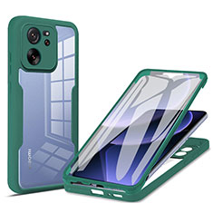 Silikon Hülle Handyhülle Ultra Dünn Flexible Schutzhülle Tasche Vorder und Rückseite 360 Grad Ganzkörper für Xiaomi Mi 13T Pro 5G Grün