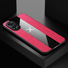 Silikon Hülle Handyhülle Ultra Dünn Flexible Schutzhülle Tasche X01L für Oppo A58 5G Rot