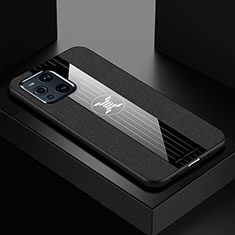 Silikon Hülle Handyhülle Ultra Dünn Flexible Schutzhülle Tasche X01L für Oppo Find X3 Pro 5G Schwarz