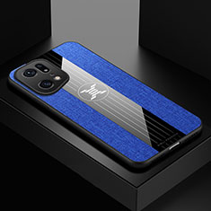 Silikon Hülle Handyhülle Ultra Dünn Flexible Schutzhülle Tasche X01L für Oppo Find X5 Pro 5G Blau