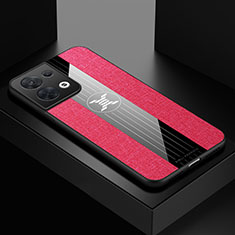 Silikon Hülle Handyhülle Ultra Dünn Flexible Schutzhülle Tasche X01L für Oppo Reno8 5G Rot