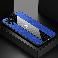 Silikon Hülle Handyhülle Ultra Dünn Flexible Schutzhülle Tasche X01L für Samsung Galaxy A12 Blau