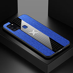 Silikon Hülle Handyhülle Ultra Dünn Flexible Schutzhülle Tasche X01L für Samsung Galaxy A21s Blau