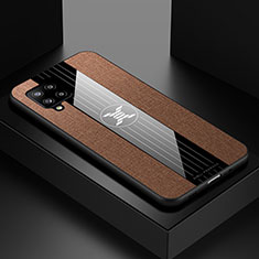 Silikon Hülle Handyhülle Ultra Dünn Flexible Schutzhülle Tasche X01L für Samsung Galaxy A42 5G Braun