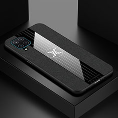 Silikon Hülle Handyhülle Ultra Dünn Flexible Schutzhülle Tasche X01L für Samsung Galaxy F12 Schwarz
