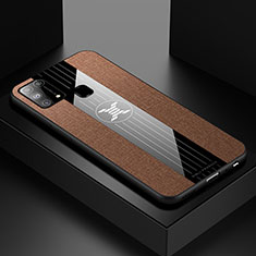 Silikon Hülle Handyhülle Ultra Dünn Flexible Schutzhülle Tasche X01L für Samsung Galaxy M21s Braun