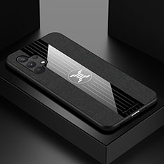 Silikon Hülle Handyhülle Ultra Dünn Flexible Schutzhülle Tasche X01L für Samsung Galaxy M32 5G Schwarz
