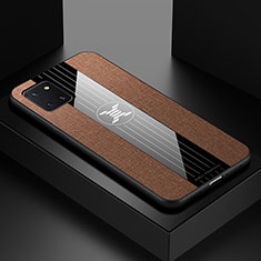 Silikon Hülle Handyhülle Ultra Dünn Flexible Schutzhülle Tasche X01L für Samsung Galaxy M60s Braun