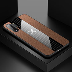 Silikon Hülle Handyhülle Ultra Dünn Flexible Schutzhülle Tasche X01L für Samsung Galaxy Note 10 Plus 5G Braun