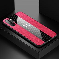 Silikon Hülle Handyhülle Ultra Dünn Flexible Schutzhülle Tasche X01L für Samsung Galaxy Note 10 Plus 5G Rot