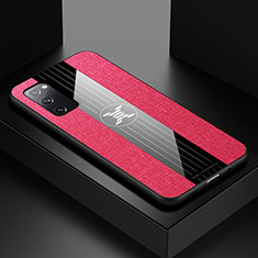 Silikon Hülle Handyhülle Ultra Dünn Flexible Schutzhülle Tasche X01L für Samsung Galaxy S20 Lite 5G Rot
