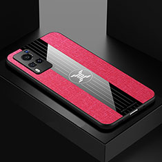 Silikon Hülle Handyhülle Ultra Dünn Flexible Schutzhülle Tasche X01L für Vivo X60 Pro 5G Rot