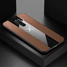 Silikon Hülle Handyhülle Ultra Dünn Flexible Schutzhülle Tasche X01L für Xiaomi Redmi 9 Prime India Braun